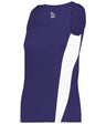 Augusta Sportswear LADIES STRIDE SINGLET - Augusta Sportswear 896700 PURPLE/WHITE (BA) S