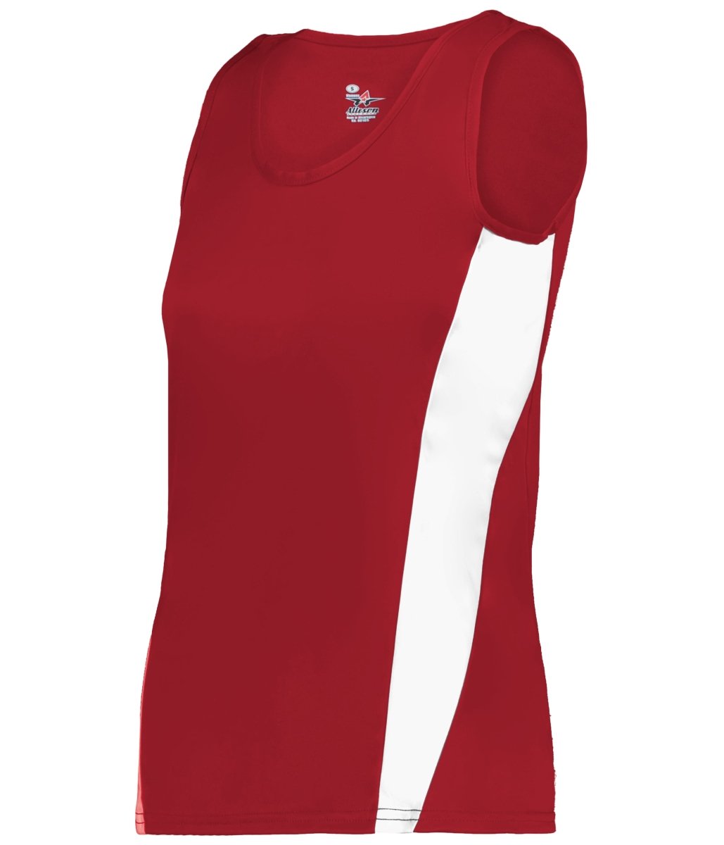 Augusta Sportswear LADIES STRIDE SINGLET - Augusta Sportswear 896700 RED/WHITE (BA) S