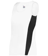 Augusta Sportswear LADIES STRIDE SINGLET - Augusta Sportswear 896700 WHITE/BLACK (BA) S