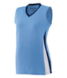 Augusta Sportswear Ladies Tornado Jersey 1355 COLUMBIA BLUE/NAVY/WHITE S