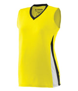 Augusta Sportswear Ladies Tornado Jersey 1355 POWER YELLOW/BLACK/WHITE S
