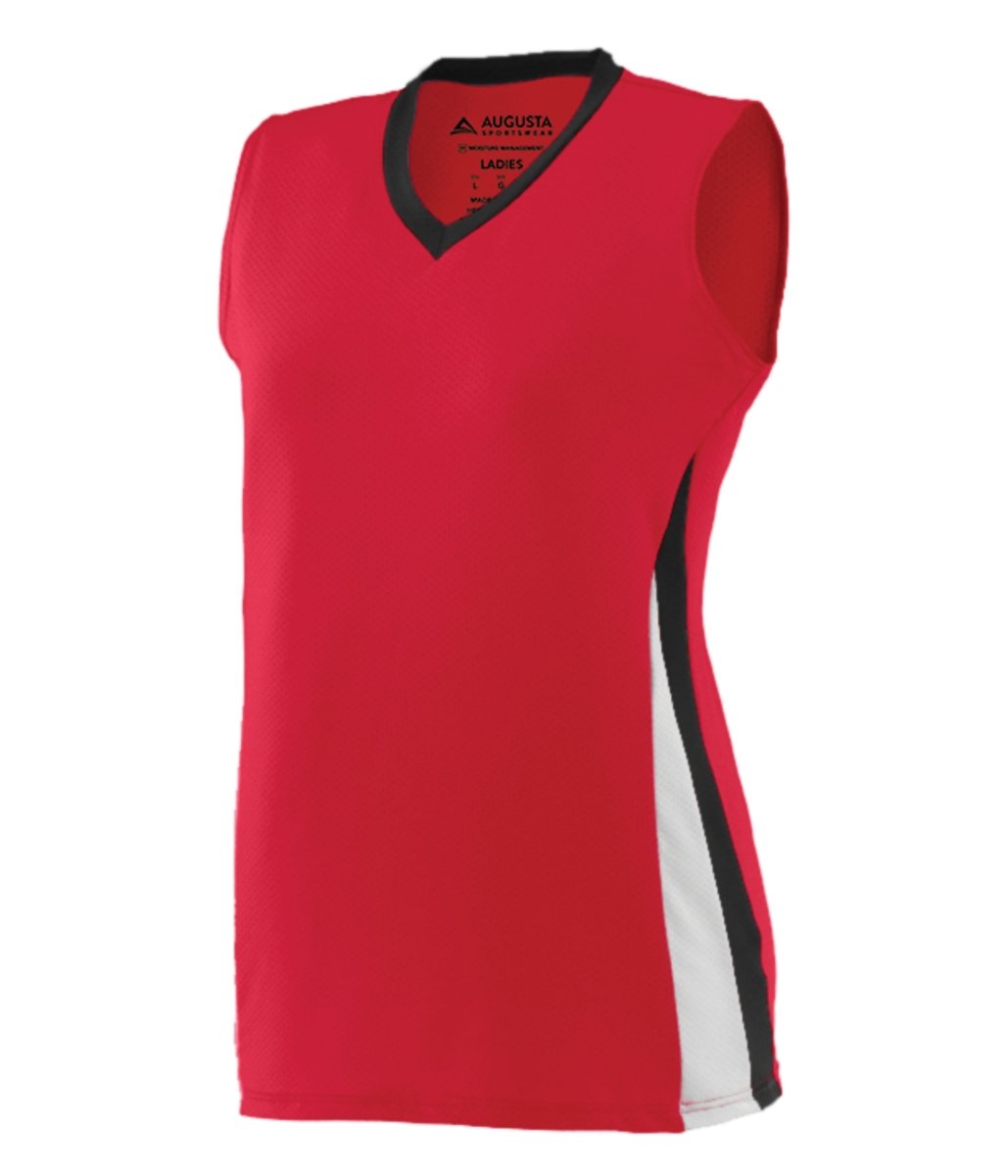 Augusta Sportswear Ladies Tornado Jersey 1355 RED/BLACK/WHITE S