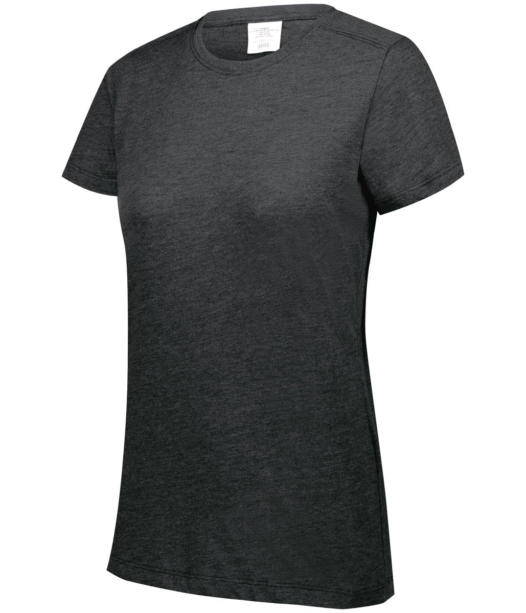 Augusta Sportswear Ladies Tri - Blend Tee 3067 BLACK HEATHER S
