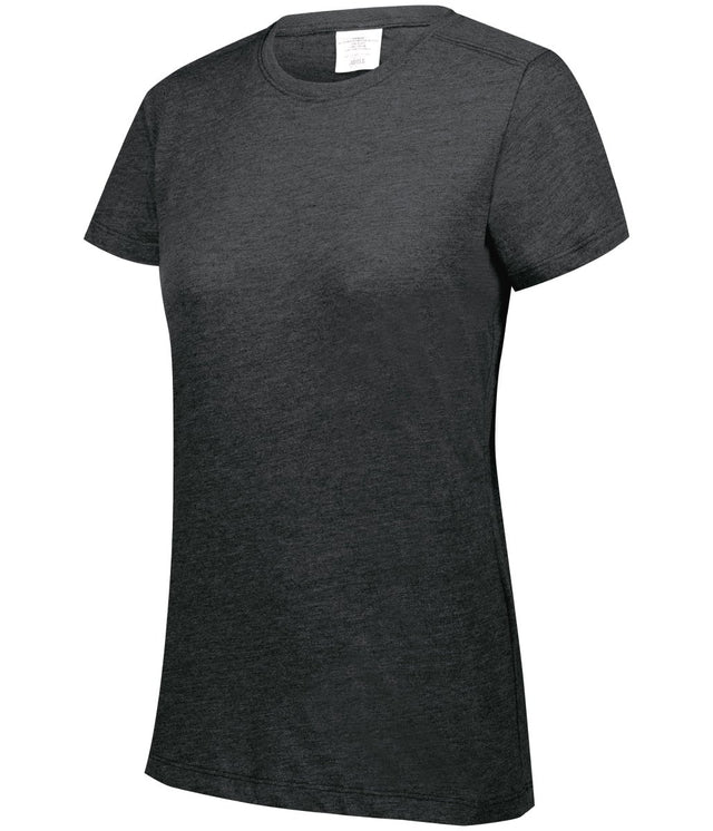 Augusta Sportswear Ladies Tri - Blend Tee 3067 BLACK HEATHER S