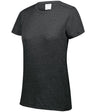 Augusta Sportswear Ladies Tri - Blend Tee 3067 BLACK HEATHER S