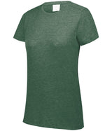 Augusta Sportswear Ladies Tri - Blend Tee 3067 DARK GREEN HEATHER S