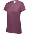 Augusta Sportswear Ladies Tri - Blend Tee 3067 MAROON HEATHER S