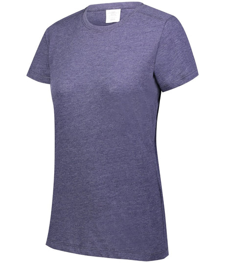 Augusta Sportswear Ladies Tri - Blend Tee 3067 NAVY HEATHER S