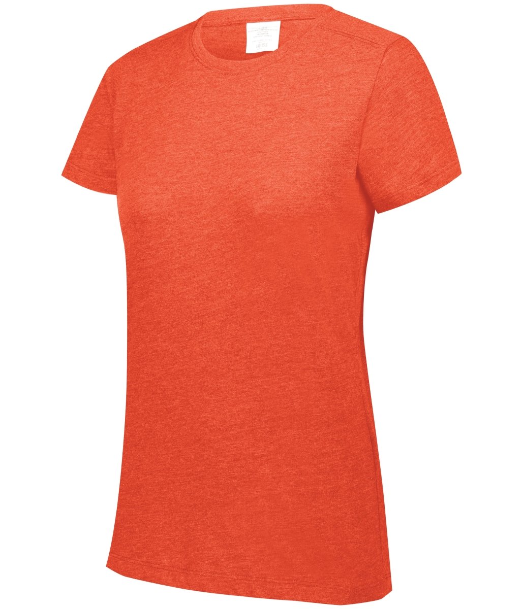 Augusta Sportswear Ladies Tri - Blend Tee 3067 ORANGE HEATHER S