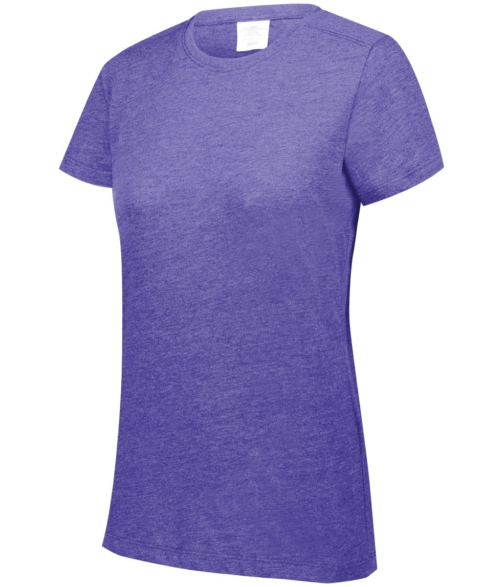 Augusta Sportswear Ladies Tri - Blend Tee 3067 PURPLE HEATHER S