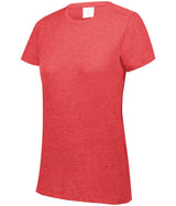 Augusta Sportswear Ladies Tri - Blend Tee 3067 RED HEATHER S