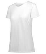 Augusta Sportswear Ladies Tri - Blend Tee 3067 WHITE S