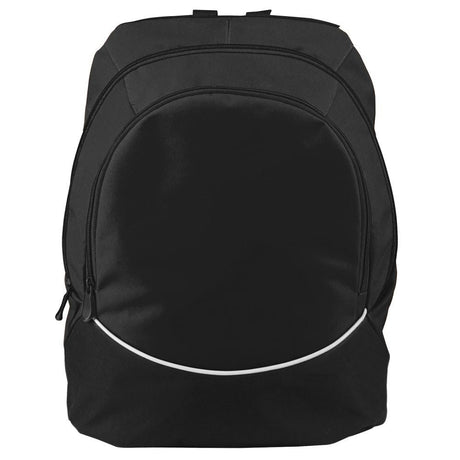 Augusta Sportswear Large Tri - Color Backpack 1915 BLACK/BLACK/WHITE OS