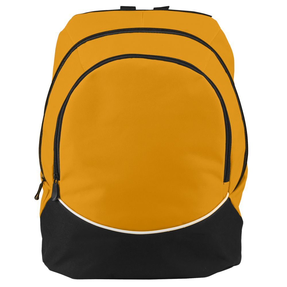 Augusta Sportswear Large Tri - Color Backpack 1915 GOLD/BLACK/WHITE OS
