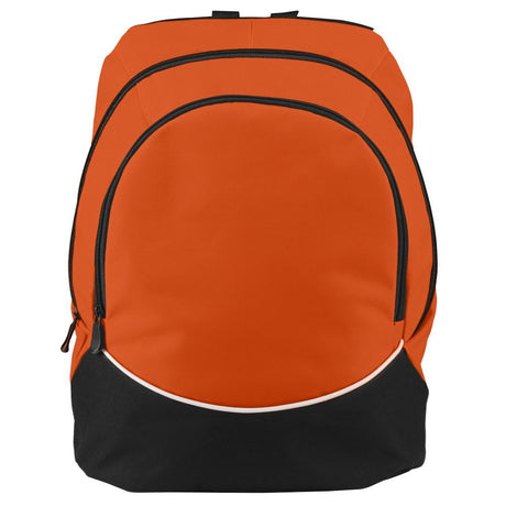 Augusta Sportswear Large Tri - Color Backpack 1915 ORANGE/BLACK/WHITE OS
