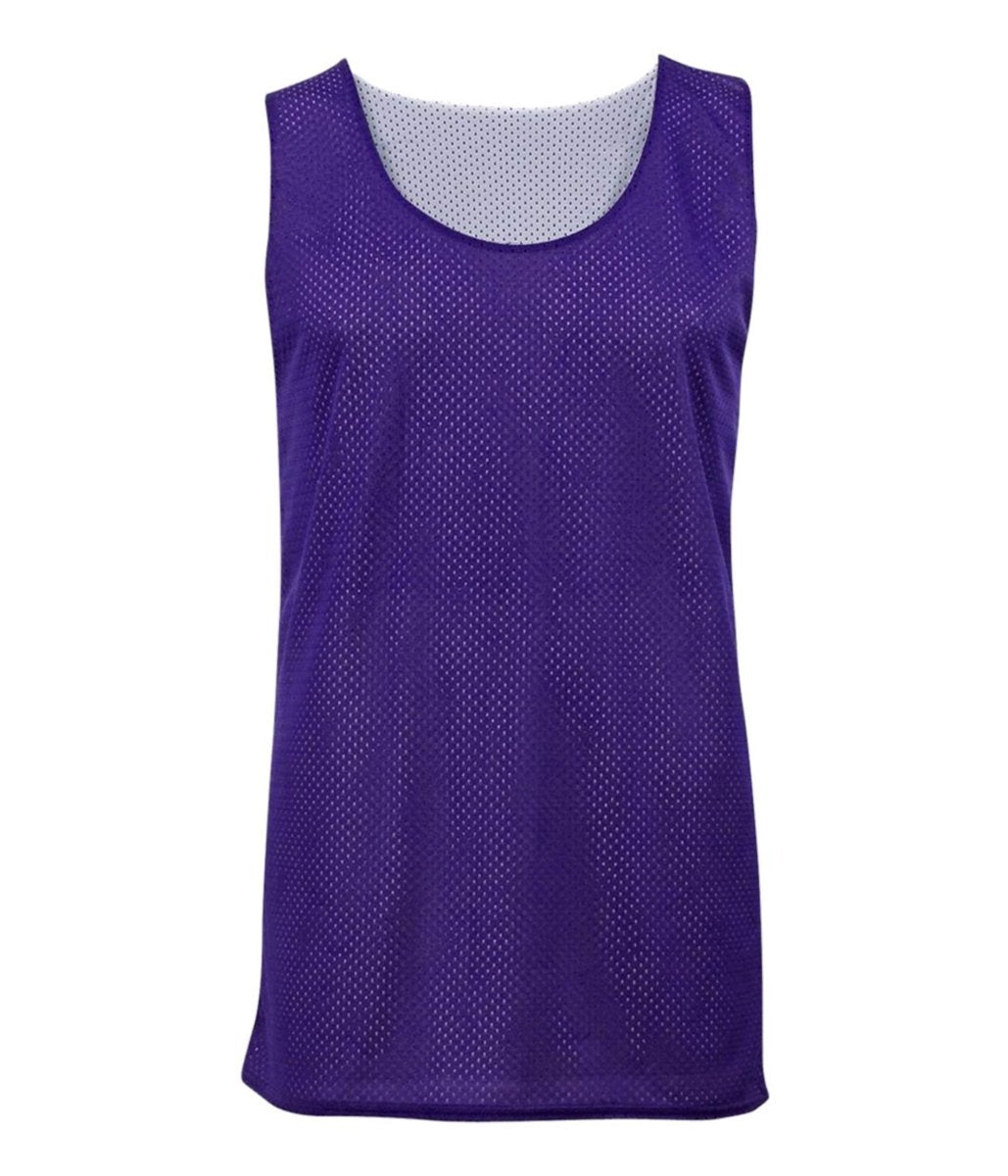Augusta Sportswear MESH REVERSIBLE BASKETBALL JERSEY - Augusta Sportswear 852900B PURPLE/WHITE (BA) S