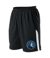 Augusta Sportswear NBA LOGO'D SHORTS - Augusta Sportswear A205LA NBA BK/WH/MN TIMBERWOLVES S