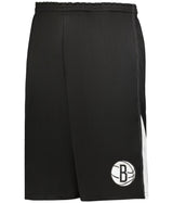 Augusta Sportswear NBA LOGO'D SHORTS - Augusta Sportswear A205LA NBA BLACK/WHITE/BKLYN NETS 2 S