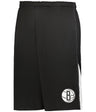 Augusta Sportswear NBA LOGO'D SHORTS - Augusta Sportswear A205LA NBA BLACK/WHITE/BKLYN NETS 2 S