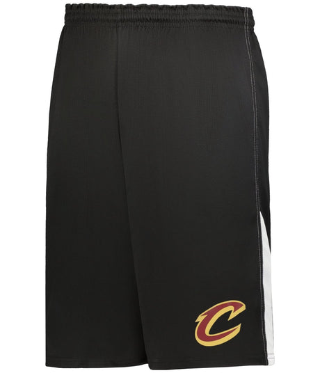 Augusta Sportswear NBA LOGO'D SHORTS - Augusta Sportswear A205LA NBA BLACK/WHITE/CLE CAVALIERS S