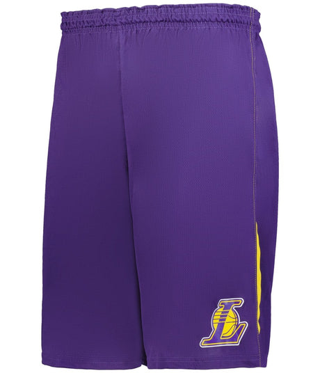 Augusta Sportswear NBA LOGO'D SHORTS - Augusta Sportswear A205LA NBA PURPLE/GOLD/LA LAKERS S