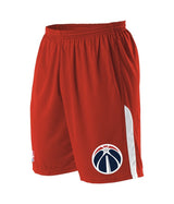 Augusta Sportswear NBA LOGO'D SHORTS - Augusta Sportswear A205LA NBA RED/WHITE/WA WIZARDS S