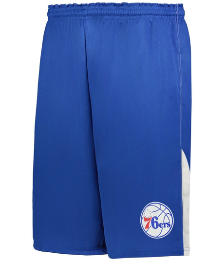 Augusta Sportswear NBA LOGO'D SHORTS - Augusta Sportswear A205LA NBA ROYAL/WH/PHL 76ERS S
