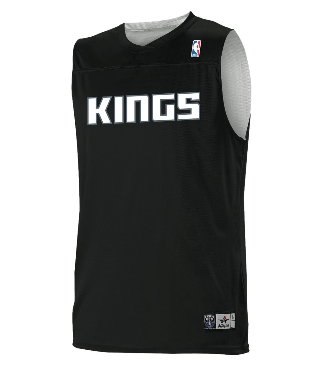 Augusta Sportswear NBA REVERSIBLE TEAM BASKETBALL JERSEY - Augusta Sportswear A105LA NBA BK/WHITE/SAC KINGS S
