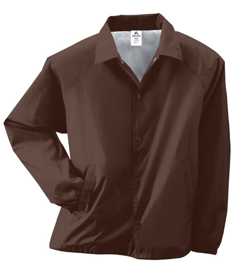 Augusta Sportswear Nylon Coach's Jacket/Lined 3100 BROWN S