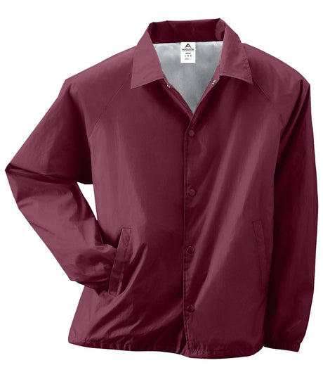 Augusta Sportswear Nylon Coach's Jacket/Lined 3100 MAROON S