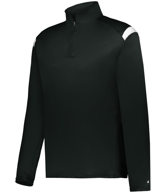 Augusta Sportswear ON THE RISE 1/4 ZIP PULLOVER 426500 BLACK/WHITE (BA) S