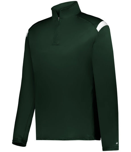 Augusta Sportswear ON THE RISE 1/4 ZIP PULLOVER 426500 FOREST/WHITE (BA) S