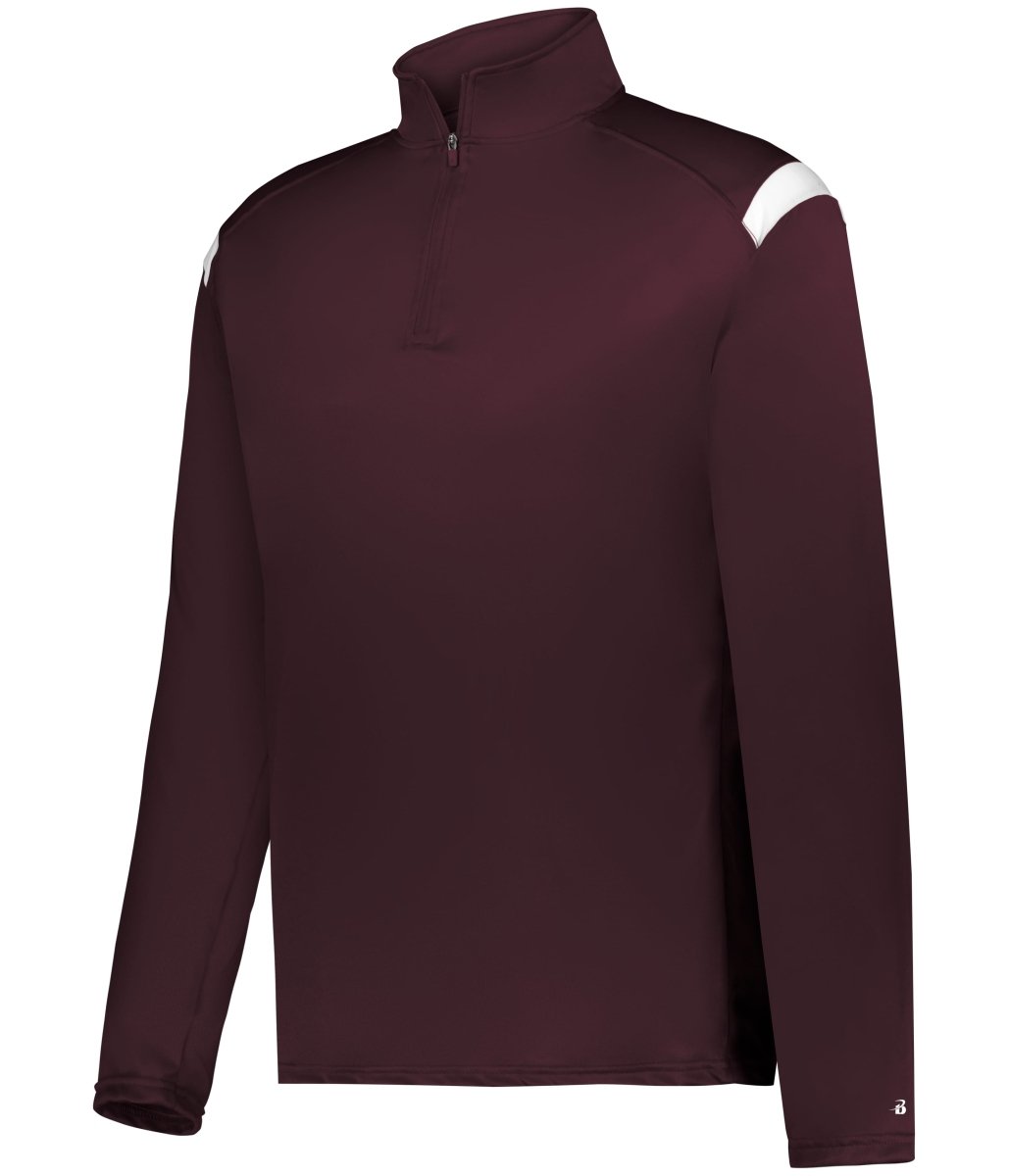 Augusta Sportswear ON THE RISE 1/4 ZIP PULLOVER 426500 MAROON/WHITE (BA) S