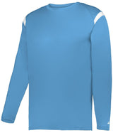 Augusta Sportswear ON THE RISE LONG SLEEVE TEE 425500 COLUMBIA BLUE/WHITE (BA) S