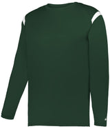 Augusta Sportswear ON THE RISE LONG SLEEVE TEE 425500 FOREST/WHITE (BA) S