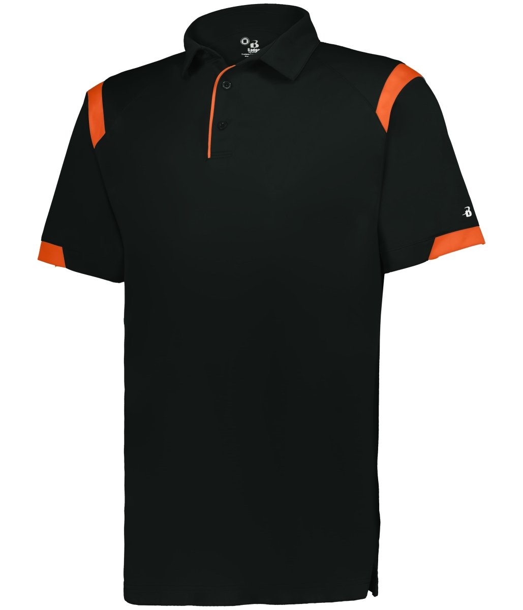 Augusta Sportswear ON THE RISE POLO 335000 BLACK/BT. ORANGE (BA) S