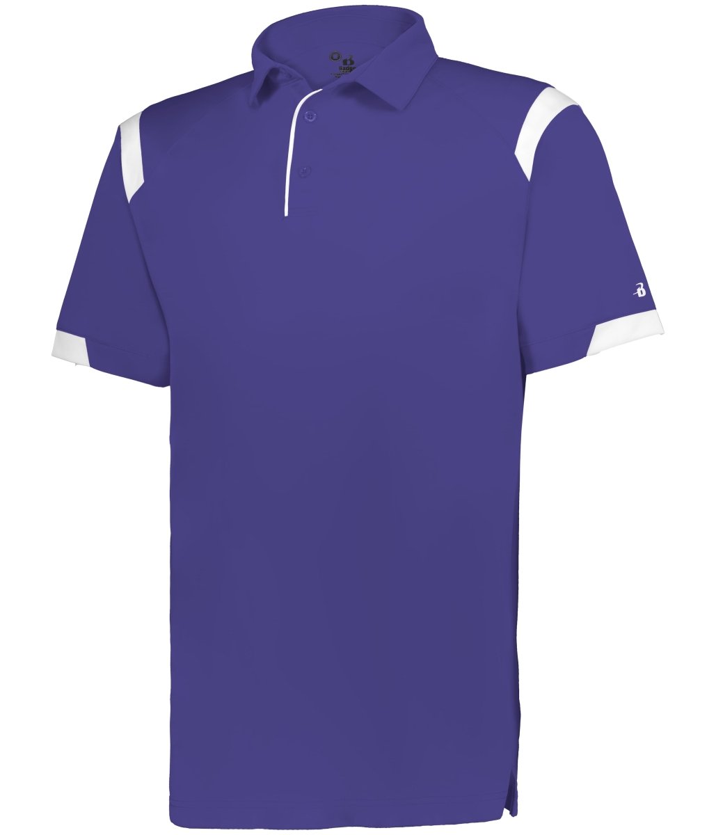 Augusta Sportswear ON THE RISE POLO 335000 PURPLE/WHITE (BA) S