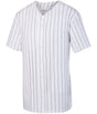 Augusta Sportswear Pinstripe Full - Button Jersey 1685 WHITE/BLACK S