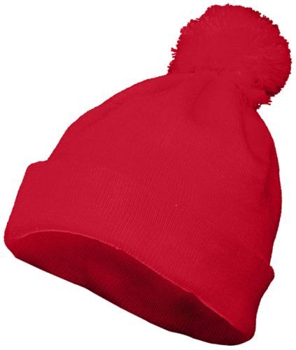 Augusta Sportswear Pom Beanie 6816 RED OS