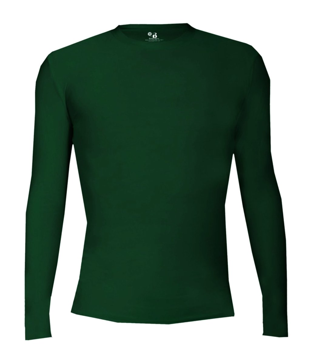 Augusta Sportswear PRO COMPRESSION LONG SLEEVE CREW 460500 FOREST (BA) S