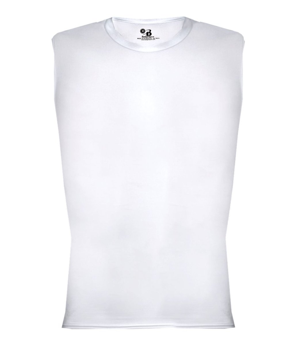 Augusta Sportswear PRO COMPRESSION SLEEVELESS CREW 463100 WHITE S