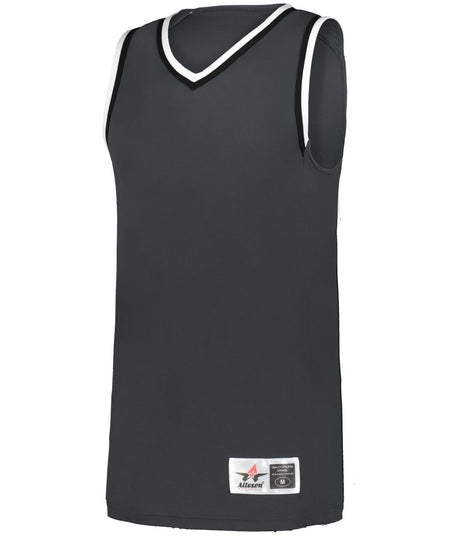 Augusta Sportswear RETRO BASKETBALL JERSEY - Augusta Sportswear A51000 GRAPHITE/BLACK/WHITE (BA) S