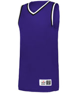 Augusta Sportswear RETRO BASKETBALL JERSEY - Augusta Sportswear A51000 PURPLE/BLACK/WHITE (BA) S