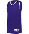 Augusta Sportswear RETRO BASKETBALL JERSEY - Augusta Sportswear A51000 PURPLE/BLACK/WHITE (BA) S