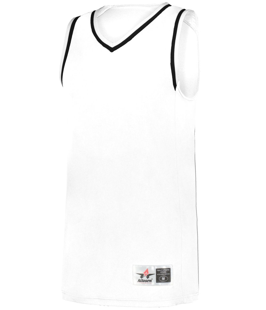 Augusta Sportswear RETRO BASKETBALL JERSEY - Augusta Sportswear A51000 WHITE/BLACK/WHITE (BA) S
