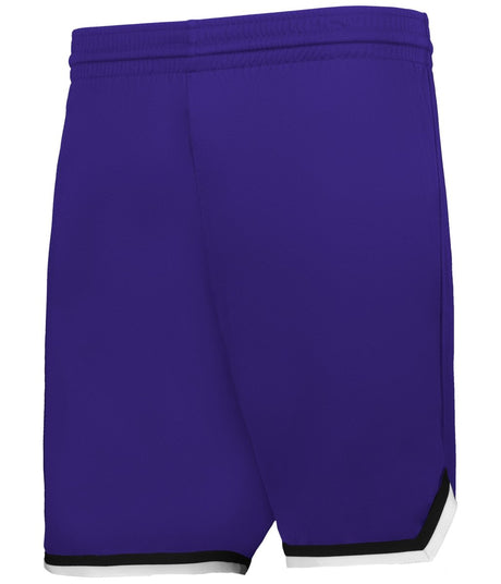 Augusta Sportswear RETRO BASKETBALL SHORTS - Augusta Sportswear A52000 PURPLE/BLACK/WHITE (BA) S
