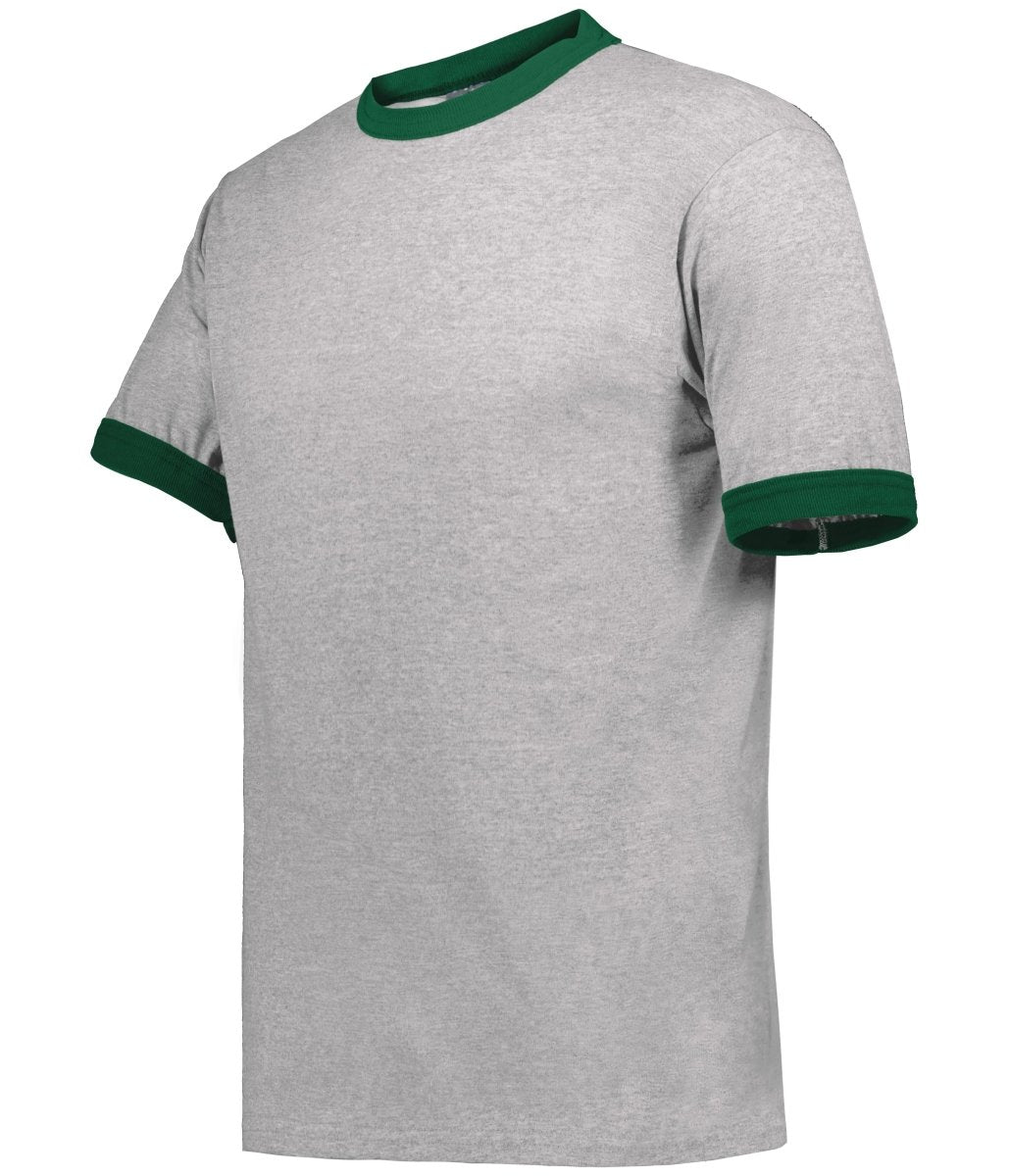 Augusta Sportswear Ringer T-Shirt - Augusta Sportswear 710 ATHLETIC HEATHER/DARK GREEN S