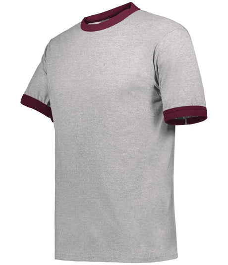 Augusta Sportswear Ringer T-Shirt - Augusta Sportswear 710 ATHLETIC HEATHER/MAROON S