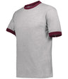 Augusta Sportswear Ringer T-Shirt - Augusta Sportswear 710 ATHLETIC HEATHER/MAROON S