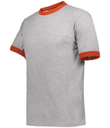 Augusta Sportswear Ringer T-Shirt - Augusta Sportswear 710 ATHLETIC HEATHER/ORANGE S